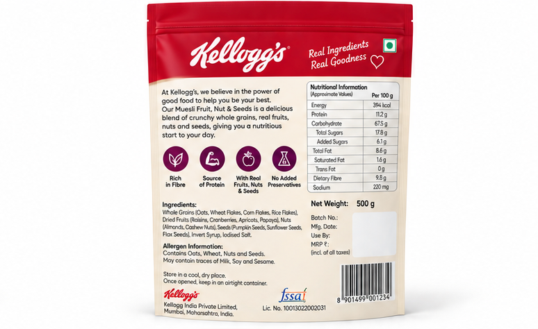 Kellogg's Fruit, Nut & Seeds Muesli 2