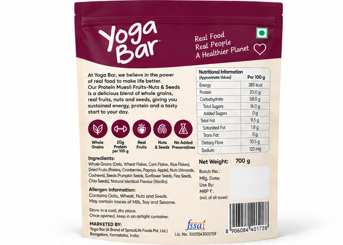 Yoga Bar Protein Muesli Fruits-Nuts & Seeds 2