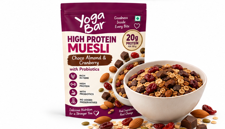Yoga Bar High Protein Muesli Choco Almond & Cranberry with Probiotics 4