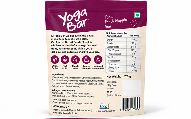 Yoga Bar Fruits + Nuts & Seeds Super Muesli 2