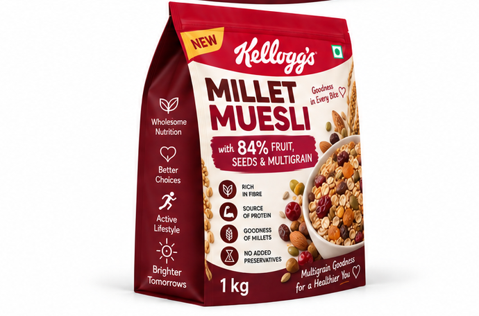 Kellogg's Millet Muesli with 84% Fruit, Seeds & Multigrain 3