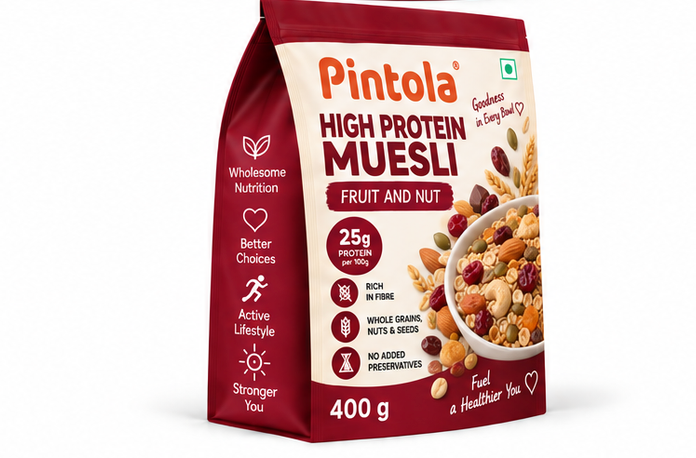 Pintola High Protein Fruit and Nut Muesli 25g Protein 3
