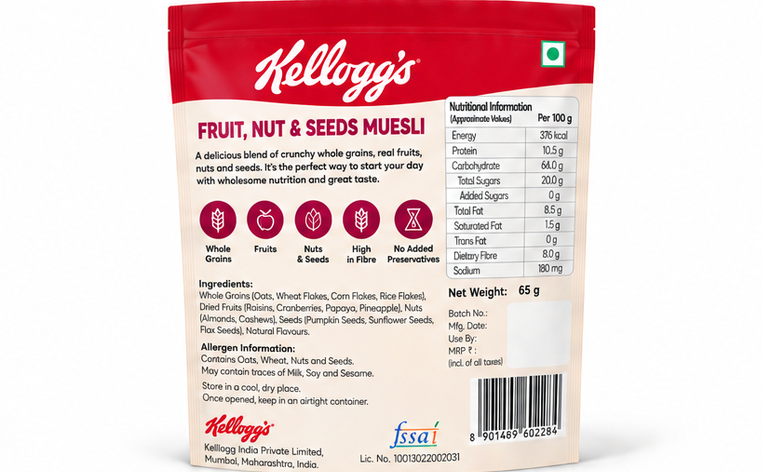 Kellogg's Fruit, Nut & Seeds Muesli 2
