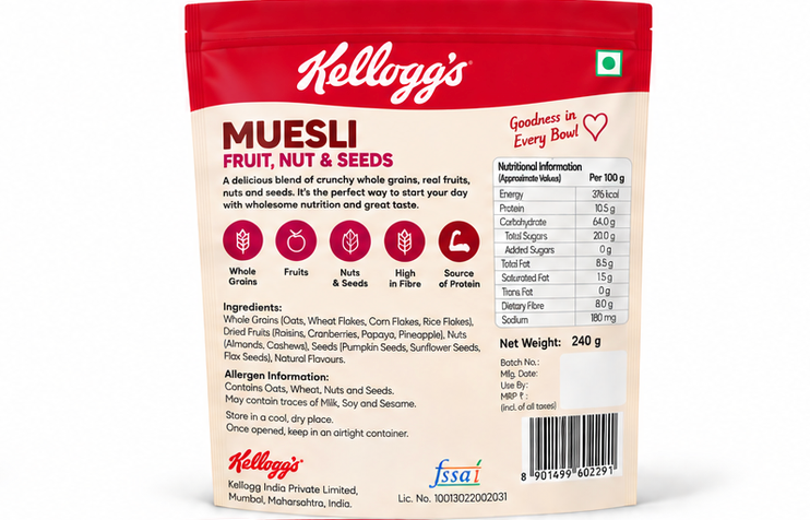 Kellogg's Muesli Fruit, Nut & Seeds 2