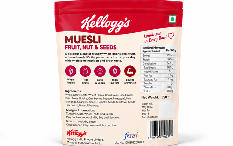 Kellogg's Muesli Fruit, Nut & Seeds 2