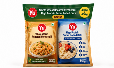 Yu Whole Wheat Roasted Vermicelli + High Protein Super Rolled Oats Combo