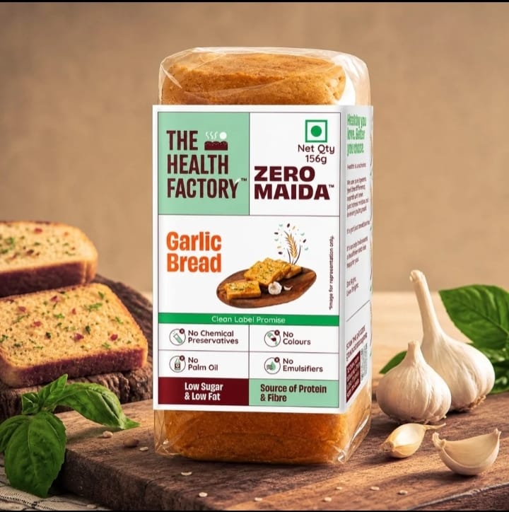 The Health Factory Zero Maida Garlic Bread