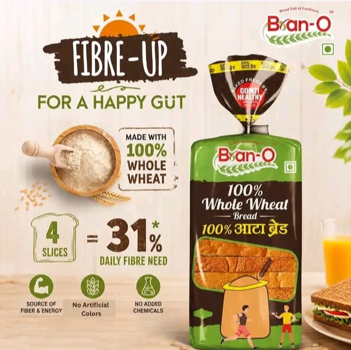 BranO 100% Atta Whole Wheat Bread 0% Maida 3