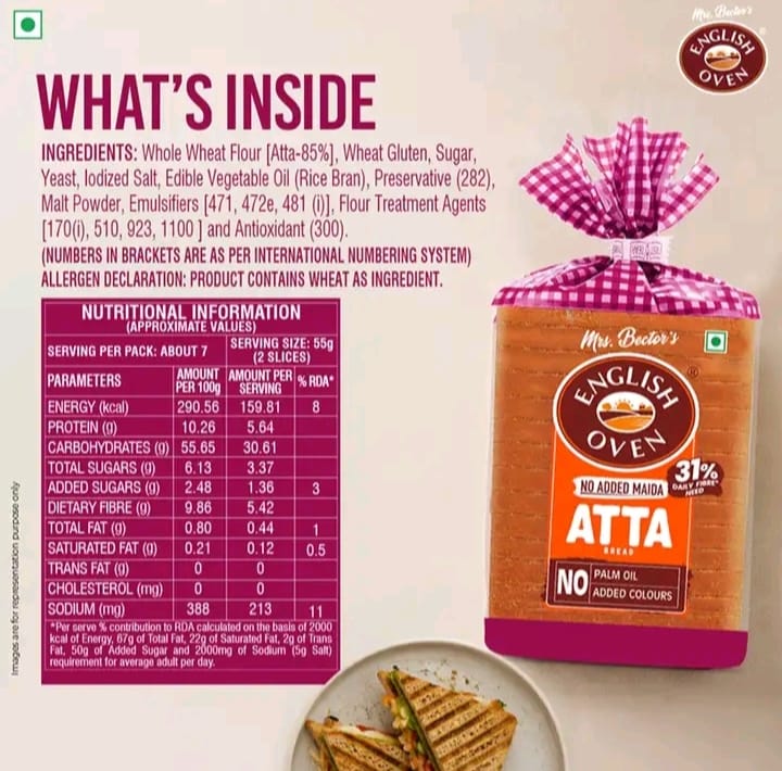 English Oven Zero Maida Atta/ Wheat Bread 5