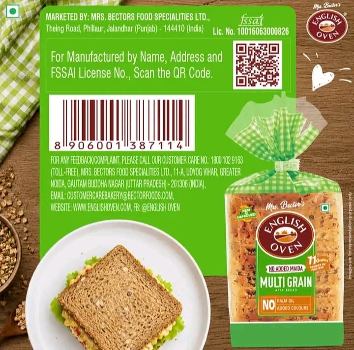 English Oven Zero Maida Multigrain Bread 6