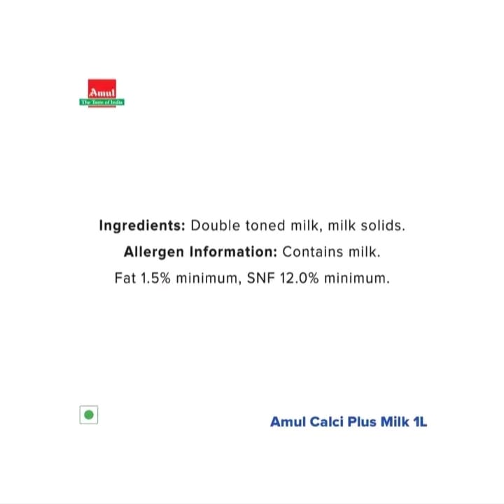 Amul Calci+ Calcium Rich High Protein Milk 5