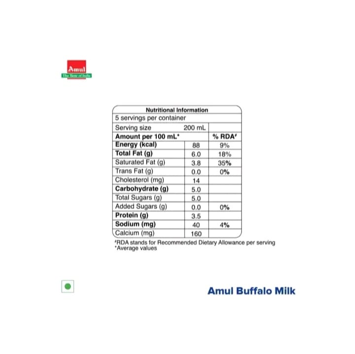 Amul Buffalo A2 Milk 7
