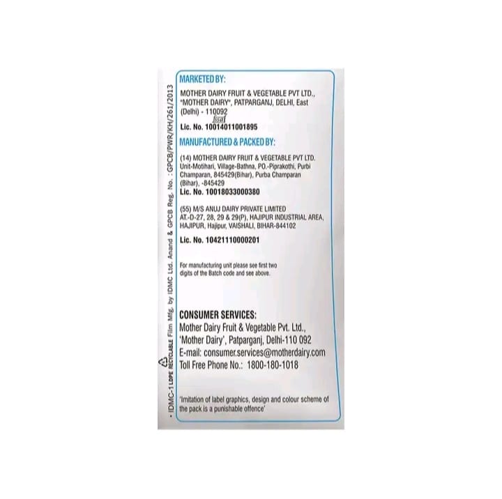 Mother Dairy Toned Milk 3