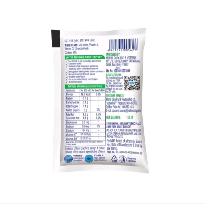 Mother Dairy FIT Life Homogenized Double Toned Milk 2